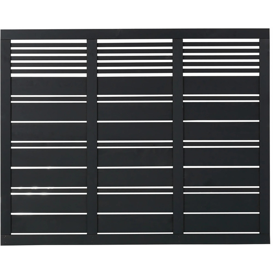 Plus Sichtschutzzaun Silence aus Nadelholz in Schwarz, semi-transparent, Höhe: 176 cm, Breite: 140 cm - Bild 2