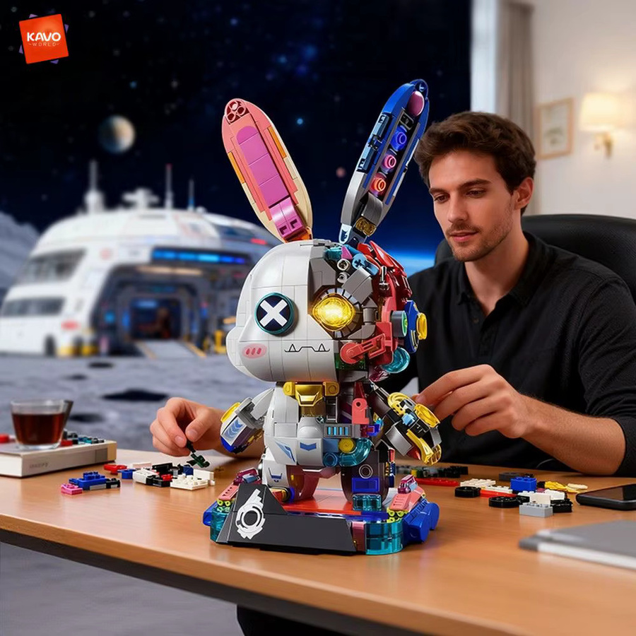 KAVOWORLD Cyberpunk-Kaninchen, Mechanisches Hasen-Modell, 1377 Teile, mit Licht - Bild 4