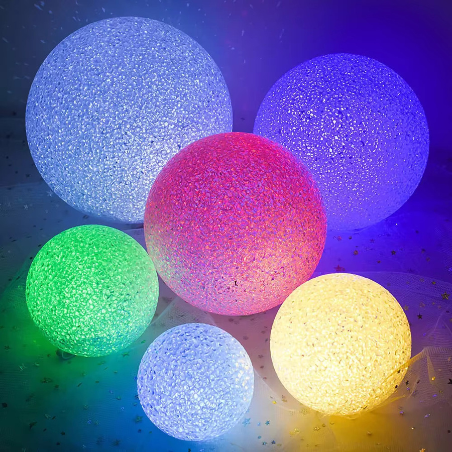 FPOO Kristallkugel LED Nachtlicht mit Farbwechsel zur Dekoration, Multicolour - Bild 7