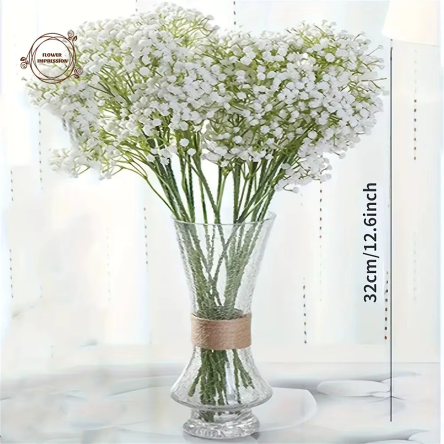 30 Stück künstliche Schleierkrautblüten von YN HI FLOWER in Weiß zur Dekoration für Hochzeit und Zuhause - Bild 2
