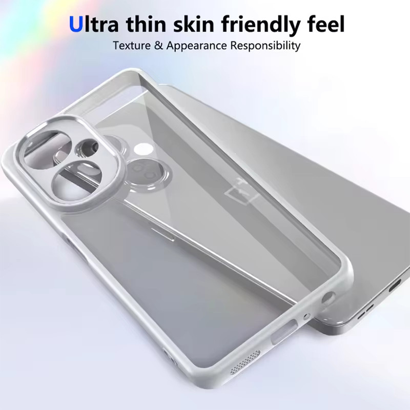 Stoßfeste Silikon-Handyhülle für OnePlus Nord N30 CPH2515 in Transparent und Blau - Bild 2