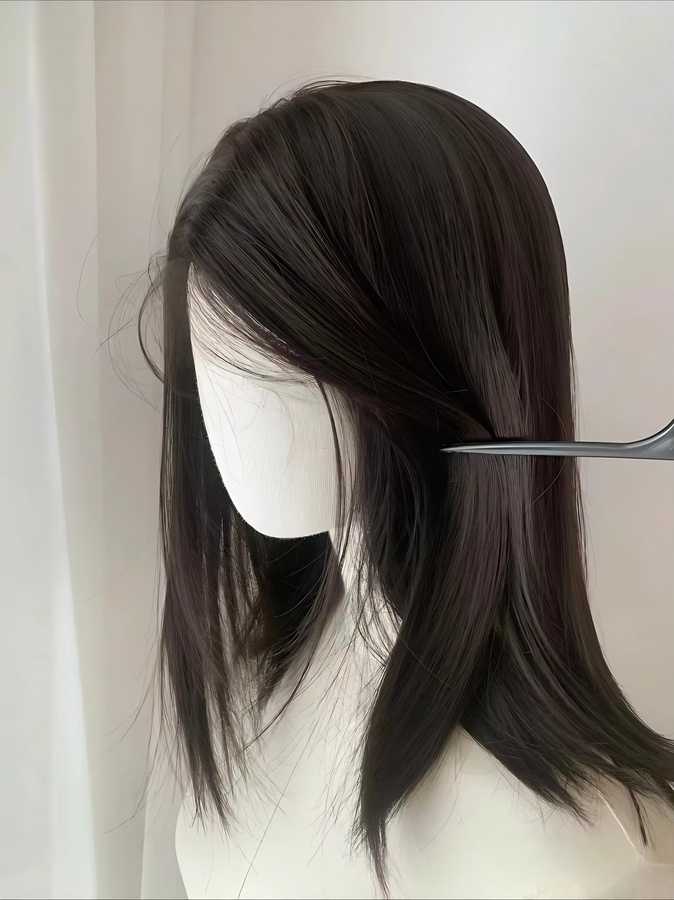 Ashley Bob-Perücke, Lace-Front, schwarz-braun - Bild 4
