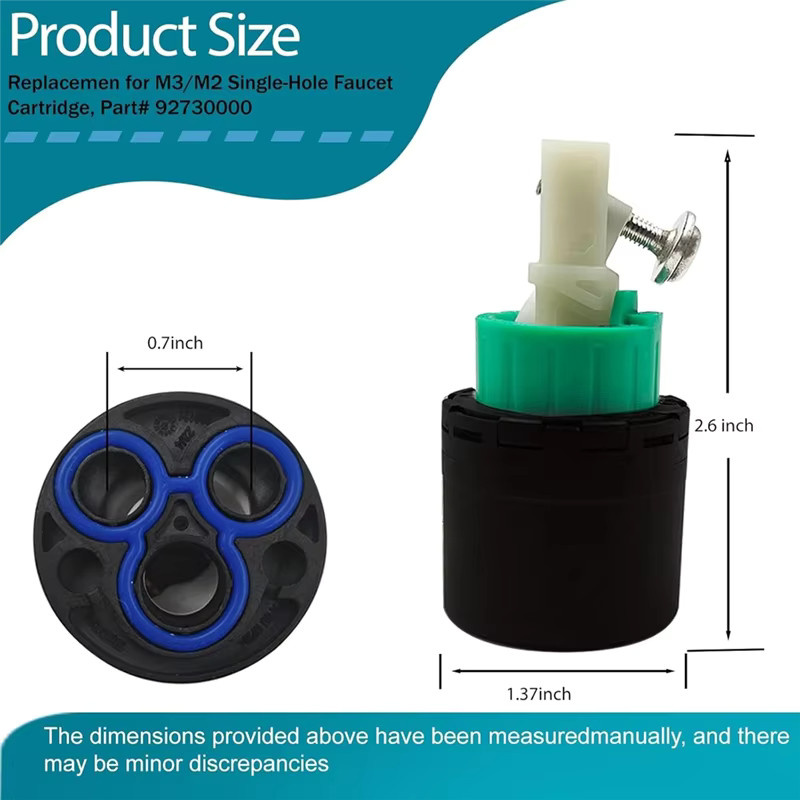 Hansgrohe Ersatzteil Wasserhahnkartusche 92730000 für M3/M2 2 Zoll Einlochventil-Küchenarmaturen - Bild 4
