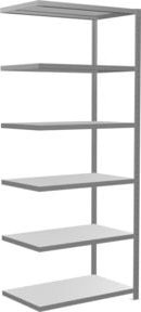 Schulte Anbauregal Steckregal MULTIplus250 verzinkt mit 6 Fachböden und Kreuzstrebe, B/T/H: 250 x 100 x 60 cm - Bild 1