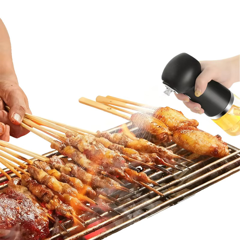 Elektrischer Ölsprüher VamsLuna in Schwarz, wiederaufladbarer Küchenölspender für Olivenöl zum Kochen, Backen und Grillen - Bild 2