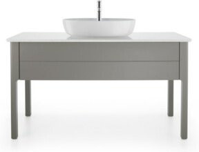 Duravit Waschtisch-Konsole Luv in Grau aus Granit-Verbundwerkstoff B/T/H: 138,8 x 59,5 x 2 cm - Bild 1