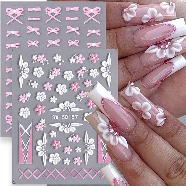 SWEET TREND Nagelaufkleber, rosa, glänzend, Unisex, 2 Stück - Bild 1
