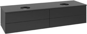 V&B Waschtischunterschrank Antao ohne Frontstruktur in Blau Lack, B/T: 160 x 50 cm - Bild 1