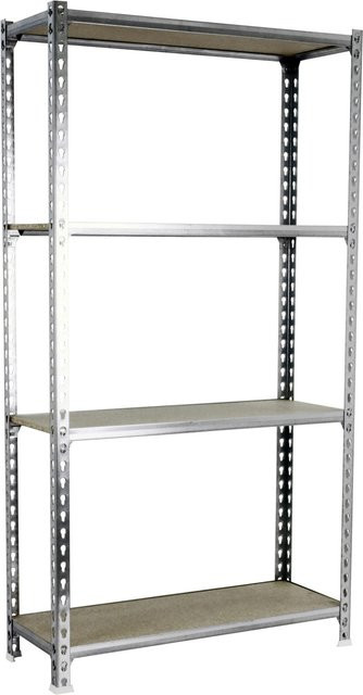 PROREGAL Schwerlastregal Mid Muli mit 4 Fachböden, silber, H x B x T: 150 x 80 x 30 cm, Fachlast 150 kg - Bild 1