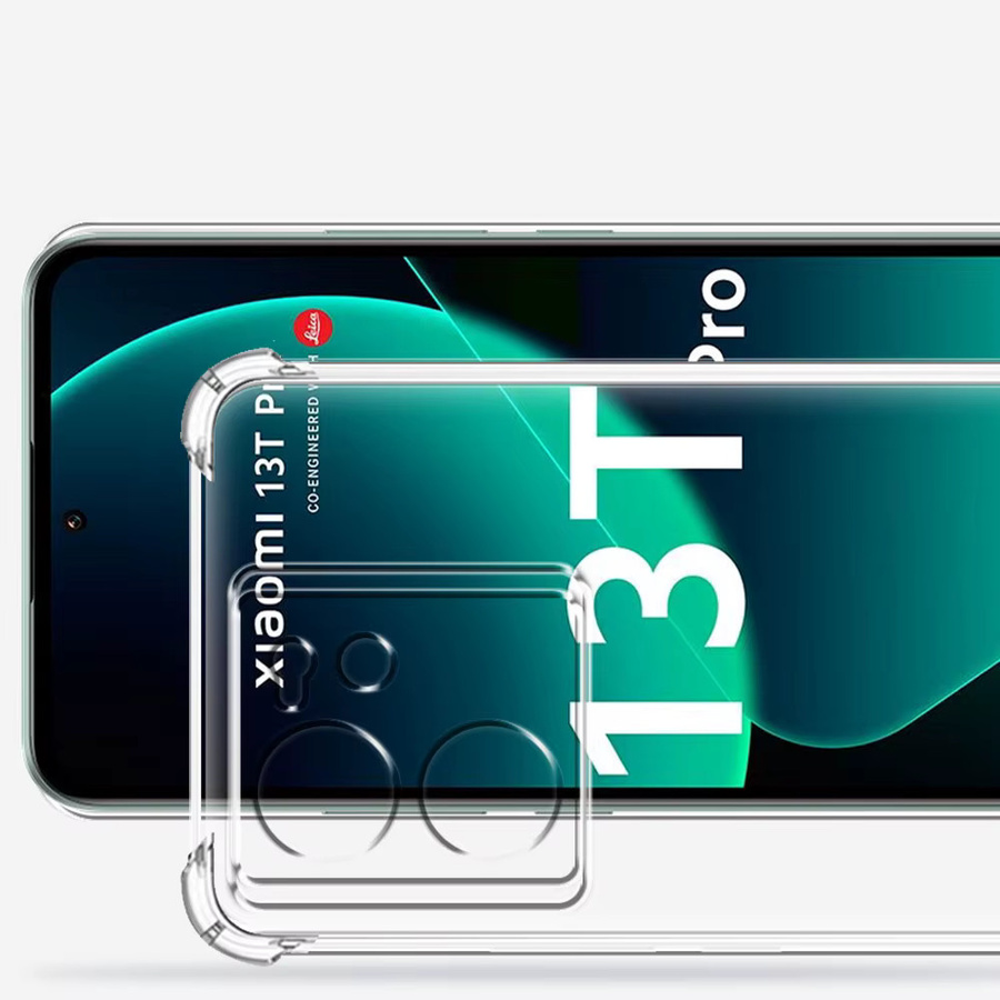 Stoßfeste Silikon Schutzhülle für Xiaomi 13T und Xiaomi 13T Pro in Transparent - Bild 4