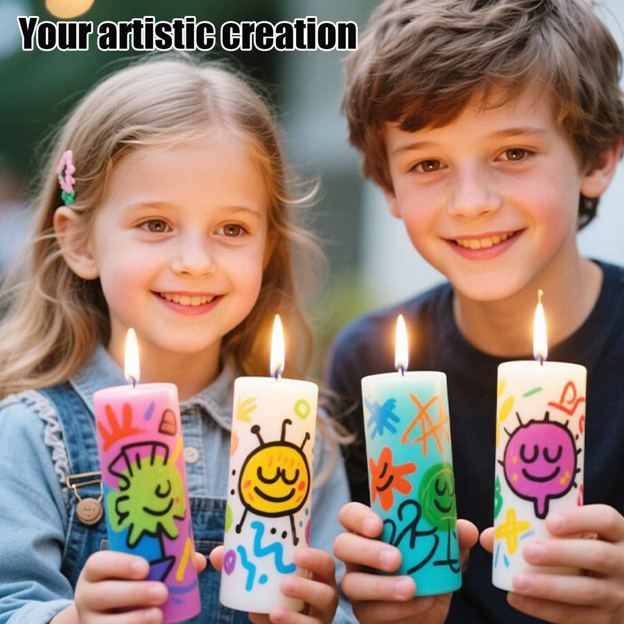 Kerzenwachsstifte in 18 Farben für DIY-Kunst- und Bastelarbeiten, Mehrfarbiges Schreibwerkzeug für Dekorationen - Bild 2