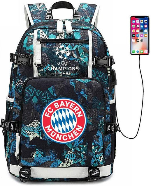 3-teiliges Schulrucksack-Set für Schüler aus Oxford-Stoff in Multicolour mit großem Fassungsvermögen von 36-55L inklusive Federmäppchen und Schultergurt - Bild 1