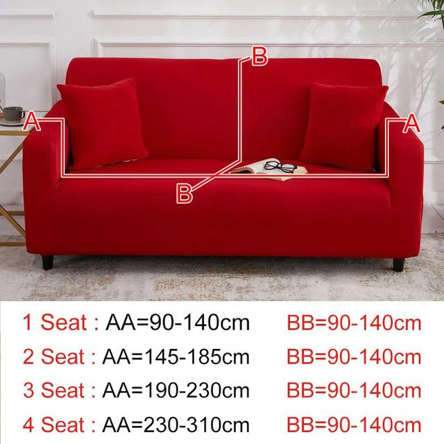Atmungsaktiver und elastischer Sofa-Schutzbezug von Your Warm Home für 3-Sitzer, Polyester, Muster: Plain, Breite: 190-230 cm - Bild 1