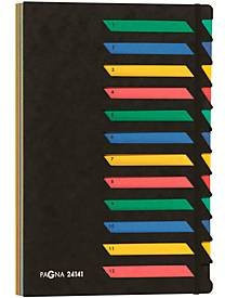 PAGNA Pultordner Deskorganizer Classic mit 12 Fächern für DIN A4 in Schwarz - Bild 1