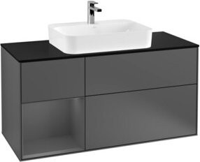 V&B Finion Waschtischunterschrank mit Wandbeleuchtung, Anthrazit, Breite: 120 cm - Bild 1