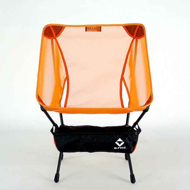 Ultraleichter faltbarer Campingstuhl von tryhomy für Outdoor, Wandern und Picknick, wetterfestes Synthetikmaterial, Blau oder Orange - Bild 1