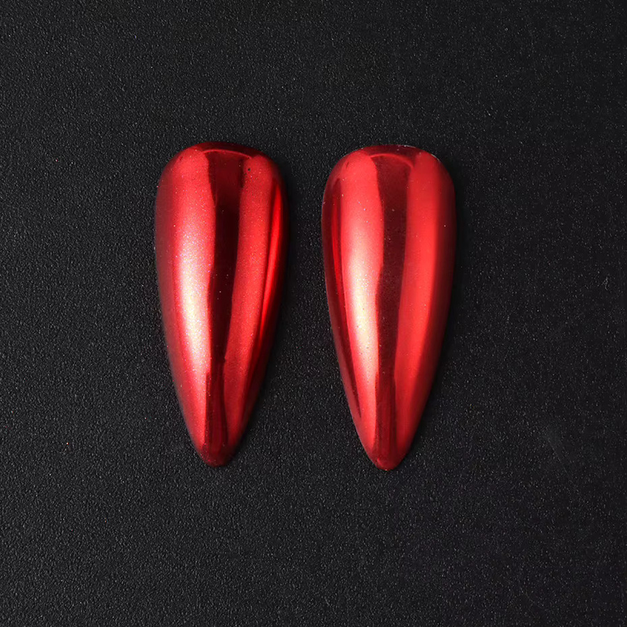 Full Beauty Nagelpulver Red Chrome, Metallic, Nagelart Dekoration - Bild 3