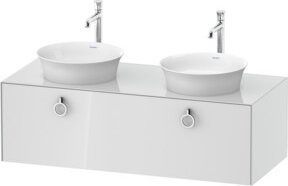 Duravit Waschtischunterschrank White Tulip in White Glossy, B/T/H: 130 x 55 x 40,8 cm - Bild 1