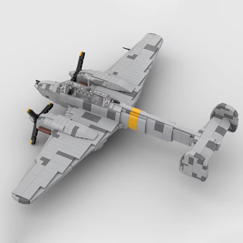 Moc Bf 110 G-2 Militärisches Kampfflugzeug-Modell, Konstruktionsspielzeug, 1:35 Maßstab - Bild 2