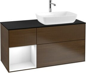 V&B Waschtischunterschrank Finion Wandbeleuchtung Weiß Lackiert Breite: 120 cm, Tiefe: 50,1 cm, Höhe: 50,1 cm - Bild 1
