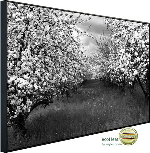 papermoon Infrarotheizung EcoHeat Baumplantage Schwarz Weiss mit Matt-Effekt und App-Steuerung - Bild 1