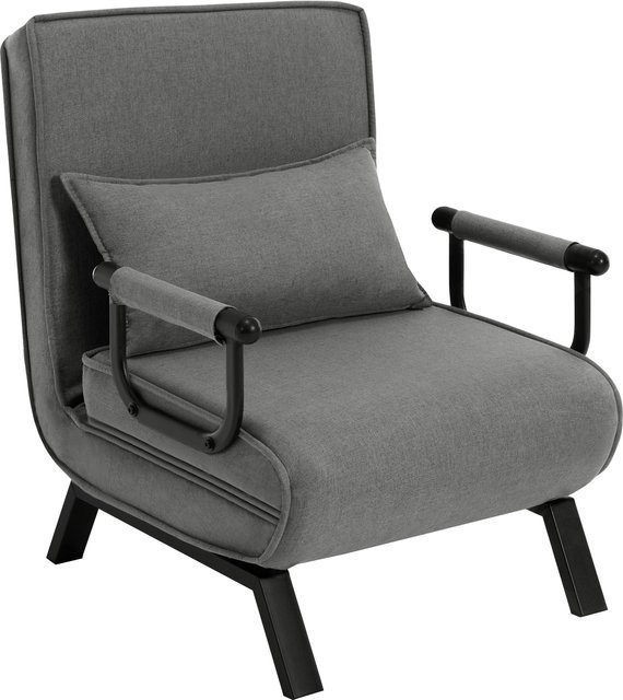 WOLTU 3-in-1 Sofabett als Leinen-Klappstuhl mit abnehmbarem Kissen und verstellbarer Rückenlehne in Beige oder Grau - Bild 1