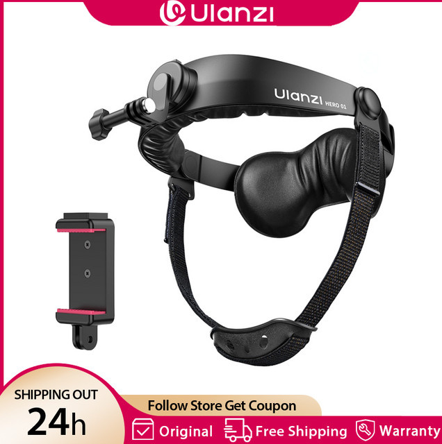 Ulanzi HERO 01 Kopfband-Halterung in Schwarz mit 360 Grad Rotation für GoPro und DJI Action - Bild 1