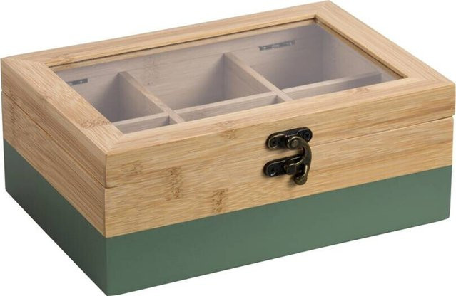 Kesper Teebox aus MDF in Natur mit Fächern B/H/L: 15 x 8,5 x 21,5 cm - Bild 1