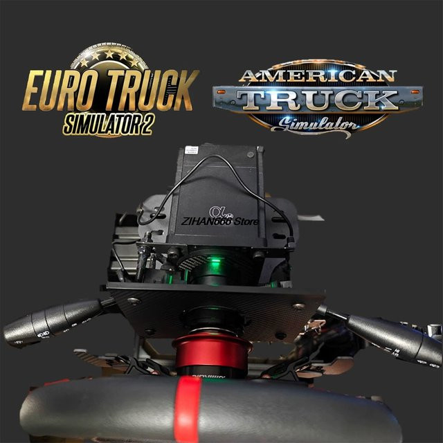Simagic Racing Simulator Lenkrad Adapter für Alpha und Alpha mini mit Zündschlüssel, Blinker und Scheibenwischer in Schwarz - Bild 1