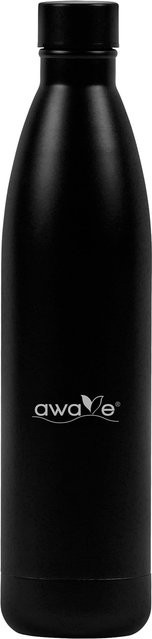 AWAVE Thermo Trinkflasche aus recyceltem Edelstahl, 750 ml, Schwarz matt - Bild 1