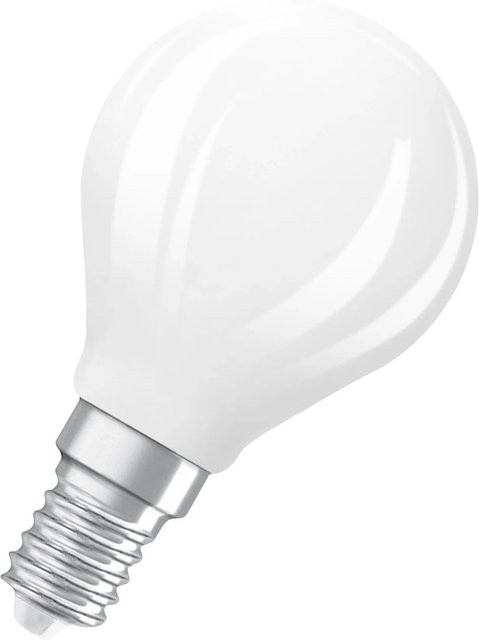 Osram LED-Leuchtmittel E14 Tropfenform in Weiß, 3,4 W, 470 lm, dimmbar, mattes Glas, Höhe: 8,0 cm, Breite: 4,5 cm - Bild 1