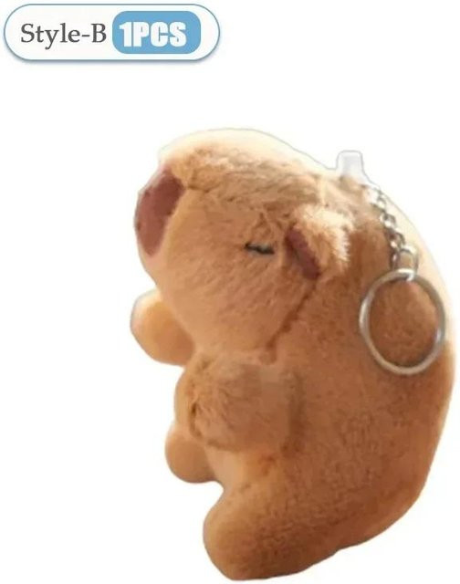 Yiran toy Capybara Plüsch Schlüsselanhänger, Haustier Spielzeug, Braun - Bild 1