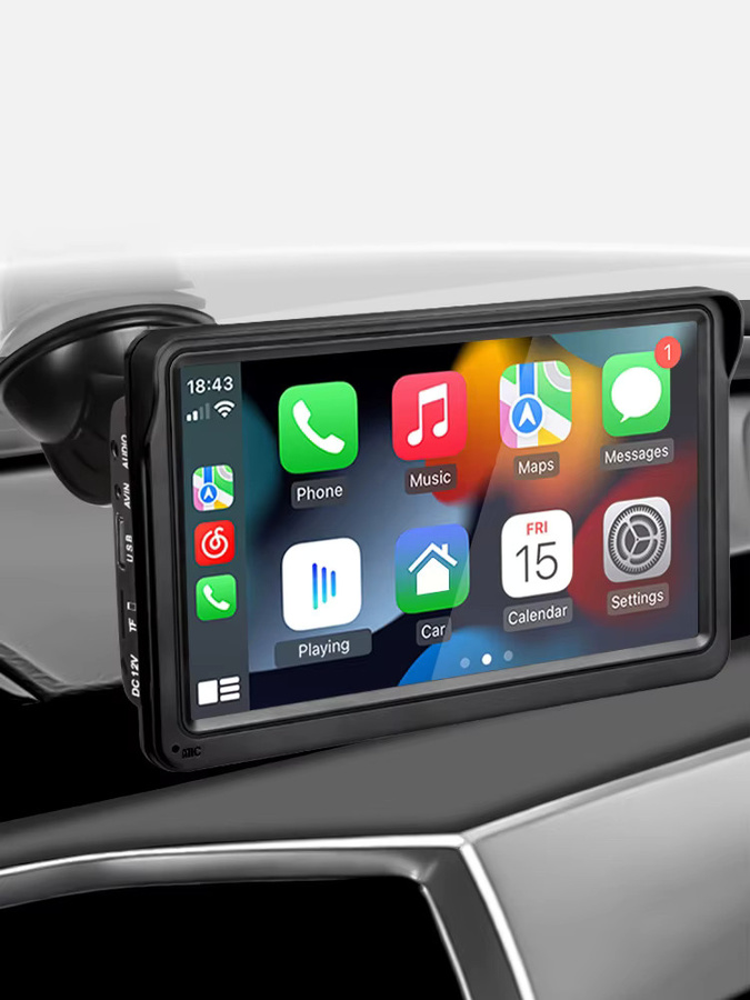 Hippcron 7-Zoll Multimedia-Autoradio mit kabellosem Carplay und Android Auto, Videoplayer mit Touchscreen in Schwarz - Bild 7