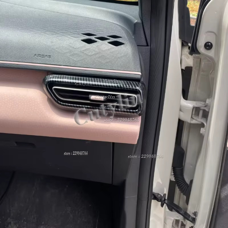Carbon Fiber AC Schalter Panel und Klimaanlage Lüftungsrahmen Abdeckung für BYD Dolphin Mini Seagull Dolphin Surf 2024-2026 in Schwarz von cutylin - Bild 3