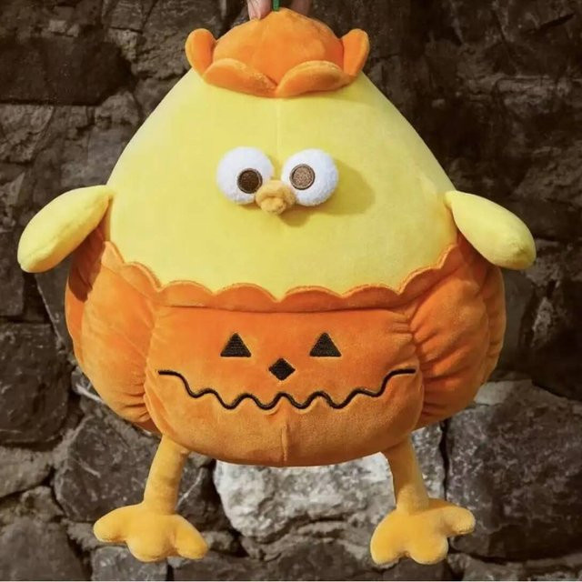 Halloween-Kürbis-Hähnchen-Stofftiere, Puppen, 30cm, ab 14 Jahren - Bild 1