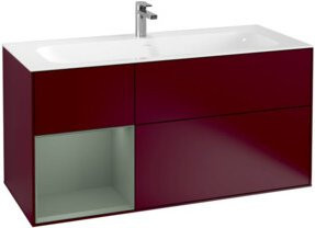 V&B Waschtischunterschrank Finion mit Wandbeleuchtung, Farbe: Lackiert, Breite: 119,6 cm, Tiefe: 49,8 cm - Bild 1