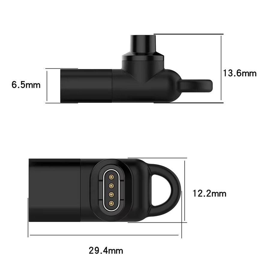 USB-C Ladeadapter für Garmin Smartwatches in Schwarz, kompatibel mit Fenix 8/7/7S/7X/6/6S, Forerunner 970/570/965/55, Instinct, Venu 3S/SQ und Vivoactive 6/5 - Bild 2