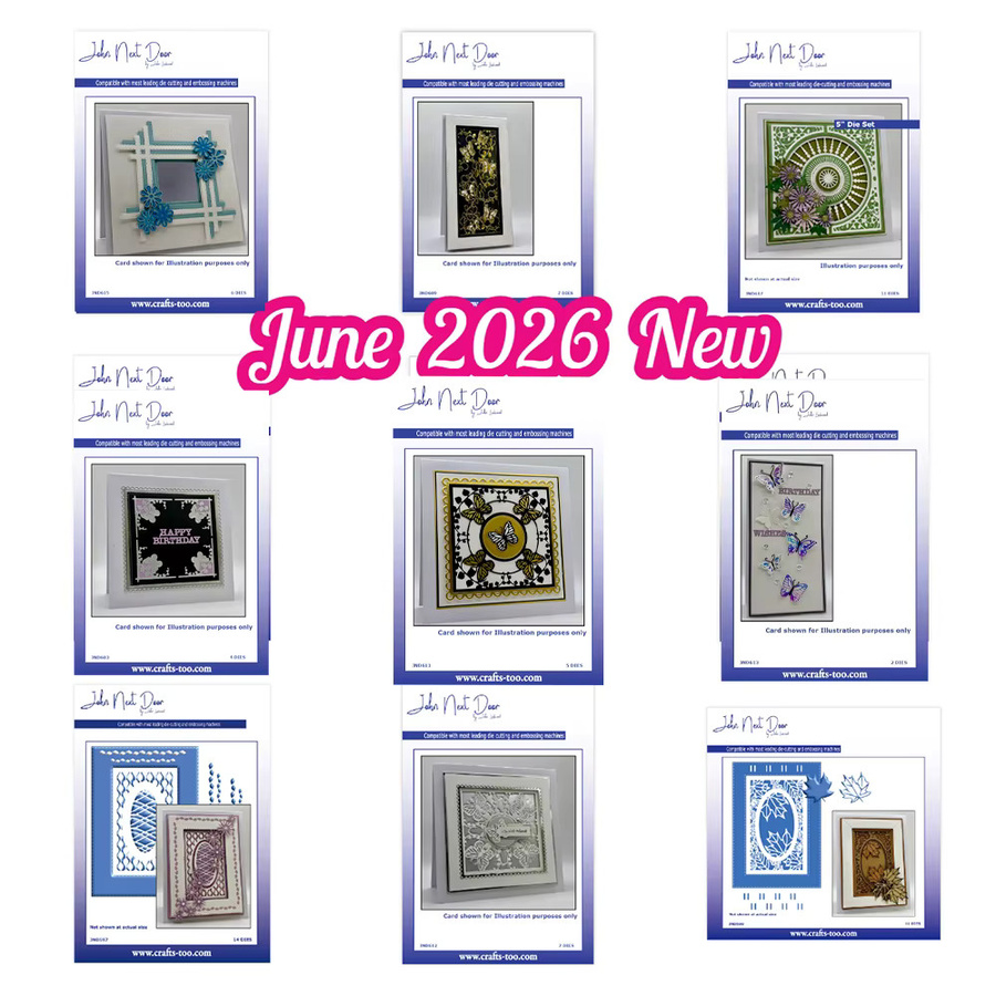 John Metall-Stanzform Salisbury Square Frame Exotic Ferns für DIY Scrapbooking - Bild 1