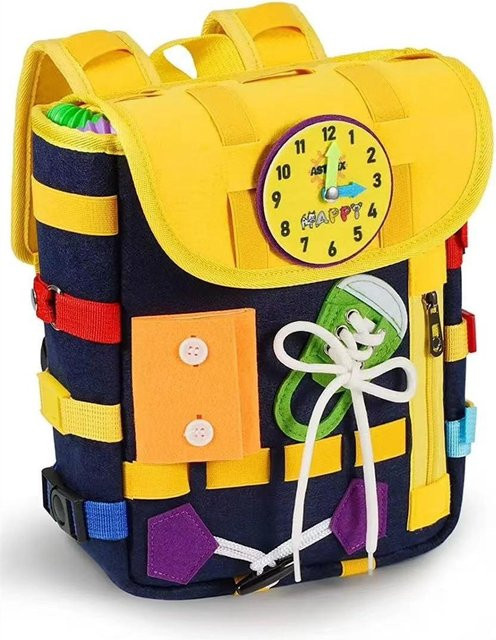 Kidsly Montessori-Beschäftigungsbrett, 30-in-1-Rucksack, Lernaktivitätsspielzeug, ab 0 Jahre - Bild 1