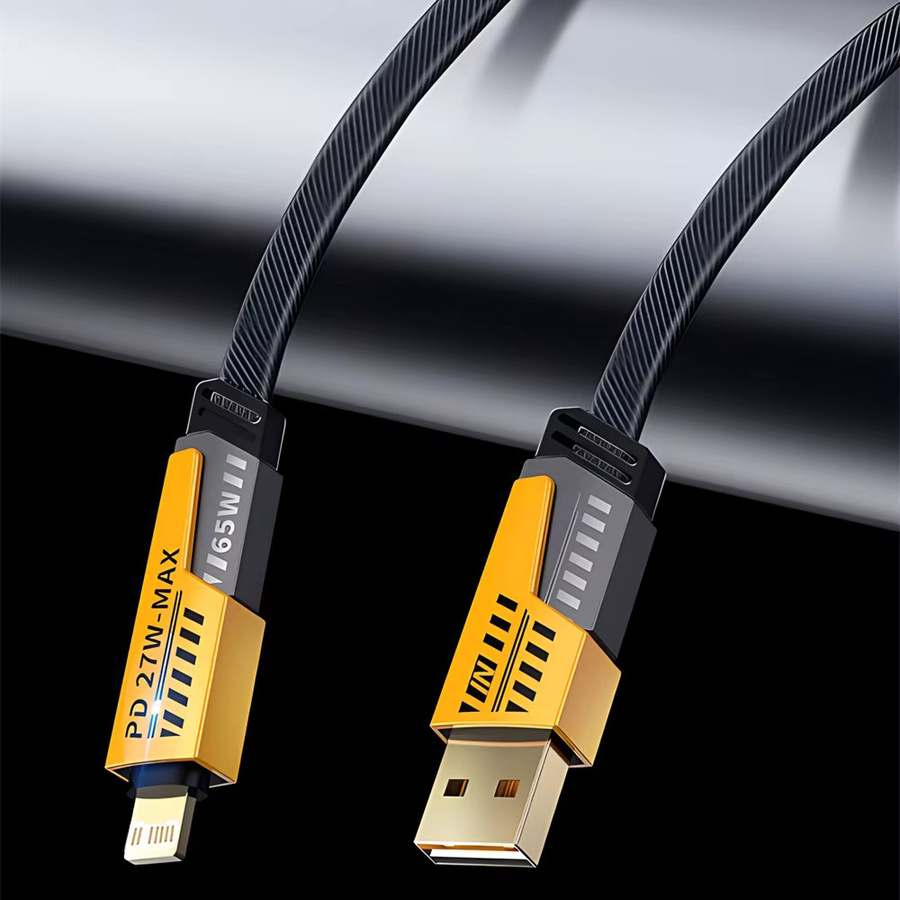 BESY Multi-USB Schnellladekabel mit USB-C und Micro-USB Anschlüssen, 240W/65W, Schwarz - Bild 3