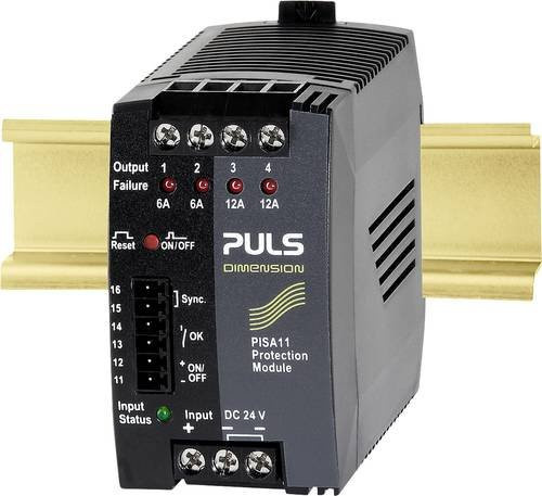 PULS Sicherungsmodul PISA11.206212 Schwarz mit 4 Ausgängen - Bild 1