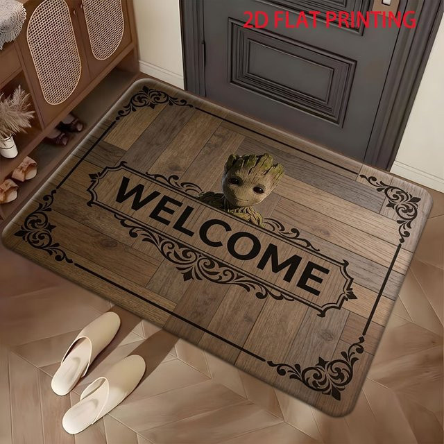Beast Kingdom Marvel Groot Willkommens-Teppich, Braun, B/T: 140 x 60 cm - Bild 1