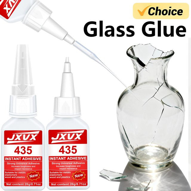 435 Super-Glaskleber Cyanacrylat in Transparent für Glas, Spiegel, Porzellan und Kunststoff - Bild 1