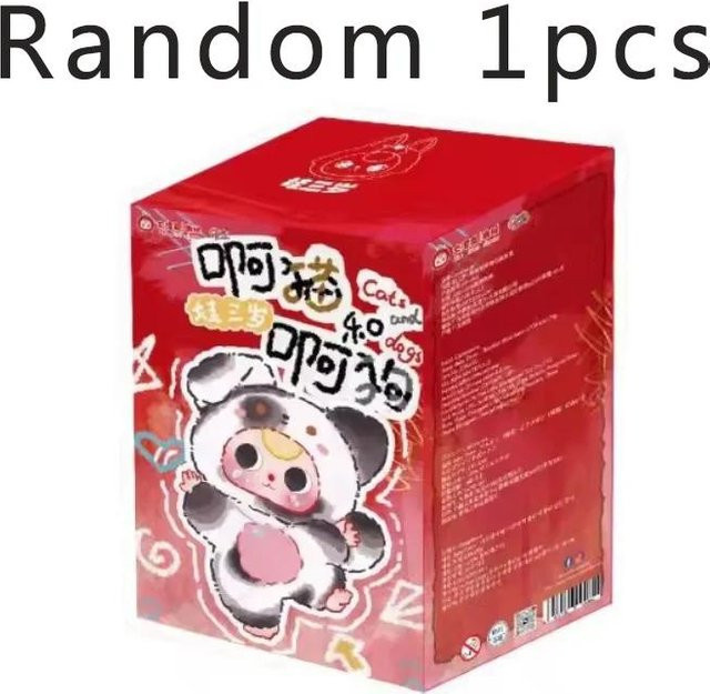 Fashnics Baby Drei Katzen und Hunde Blind Box Vinylpuppe Plüsch Anhänger ab 14+y - Bild 1