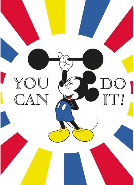 Komar Wandbild Mickey Mouse Do it Paper Poster Multicolor B: 50 cm, H: 70 cm - Bild 1