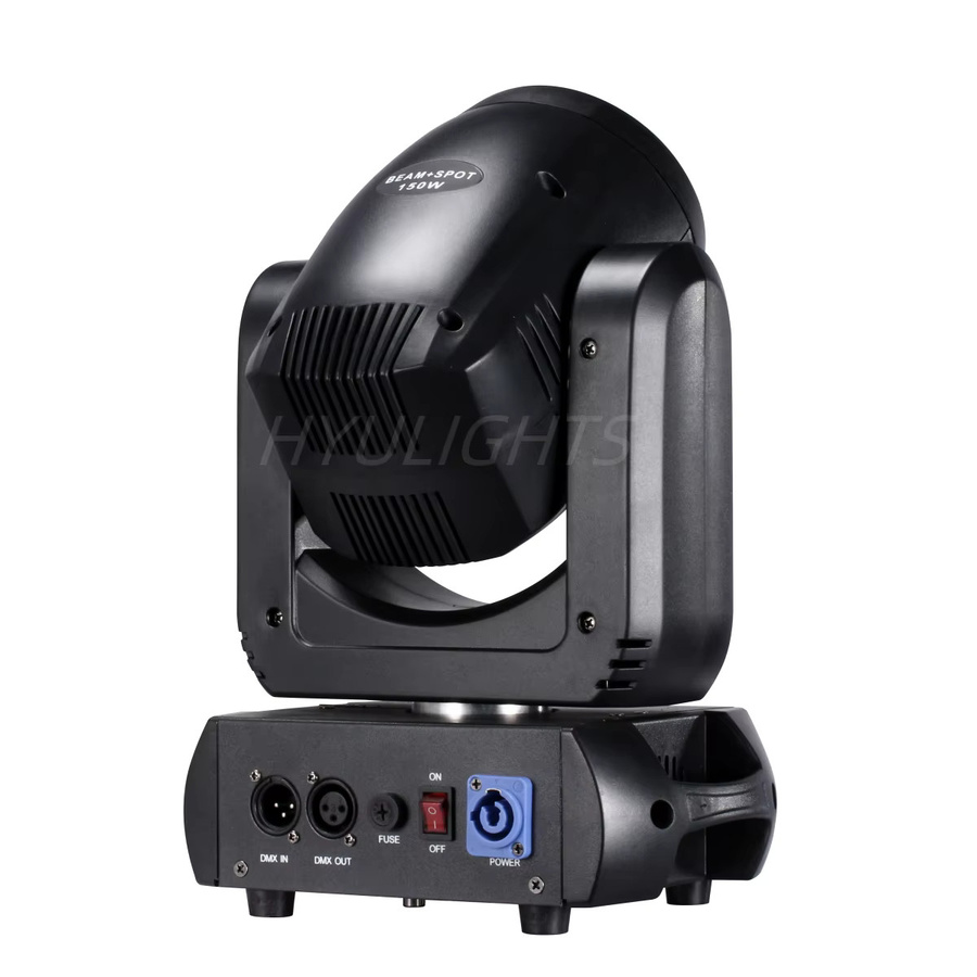 HYULIGHTS Mini LED Moving Head Licht mit 150 W, RGB Strahl und Punkt sowie 18 rotierenden Prismen in Schwarz - Bild 2