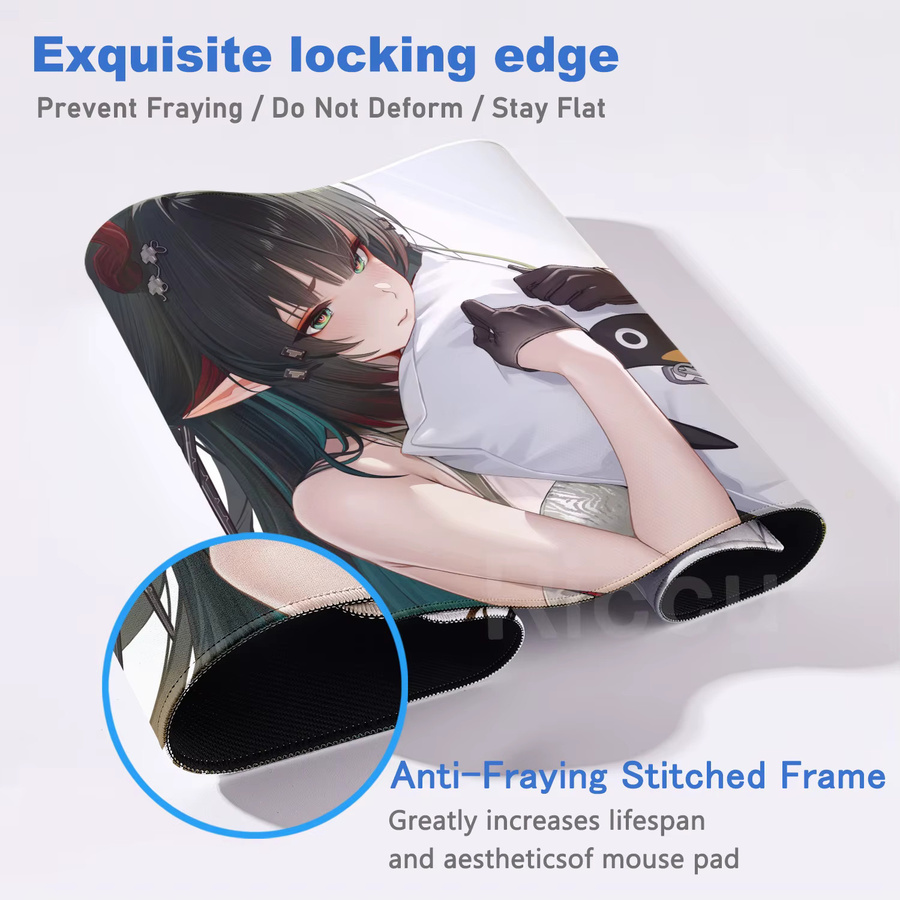 Riccu Gaming Mauspad XXL mit HD-Druck Anime-Mädchen Zhuang Fangyi Arknights Endfield Schutz-Mauspad in Multicolour - Bild 2
