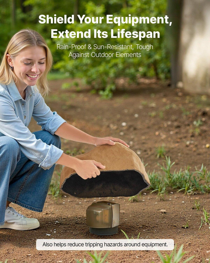 Buying Solutions, MB Outdoor-Abdeckung für Brunnenpumpen aus künstlichem Fels in Sand, wetterfester Felsbrocken für die Landschaftsgestaltung aus Polyethylenharz und HDPE - Bild 3