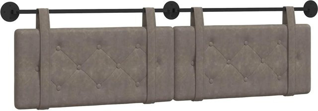 vidaXL Wandmontiertes Polsterpaneel in Grau mit Antik-PU-Optik, B/H/T: 190 x 55 x 5 cm - Bild 1