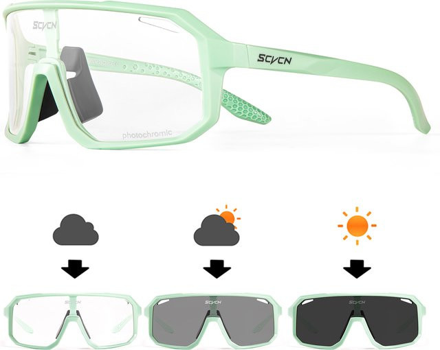 SCVCN Sportsonnenbrille, Photochrom, Vollrand, Kunststoff, Unisex - Bild 1